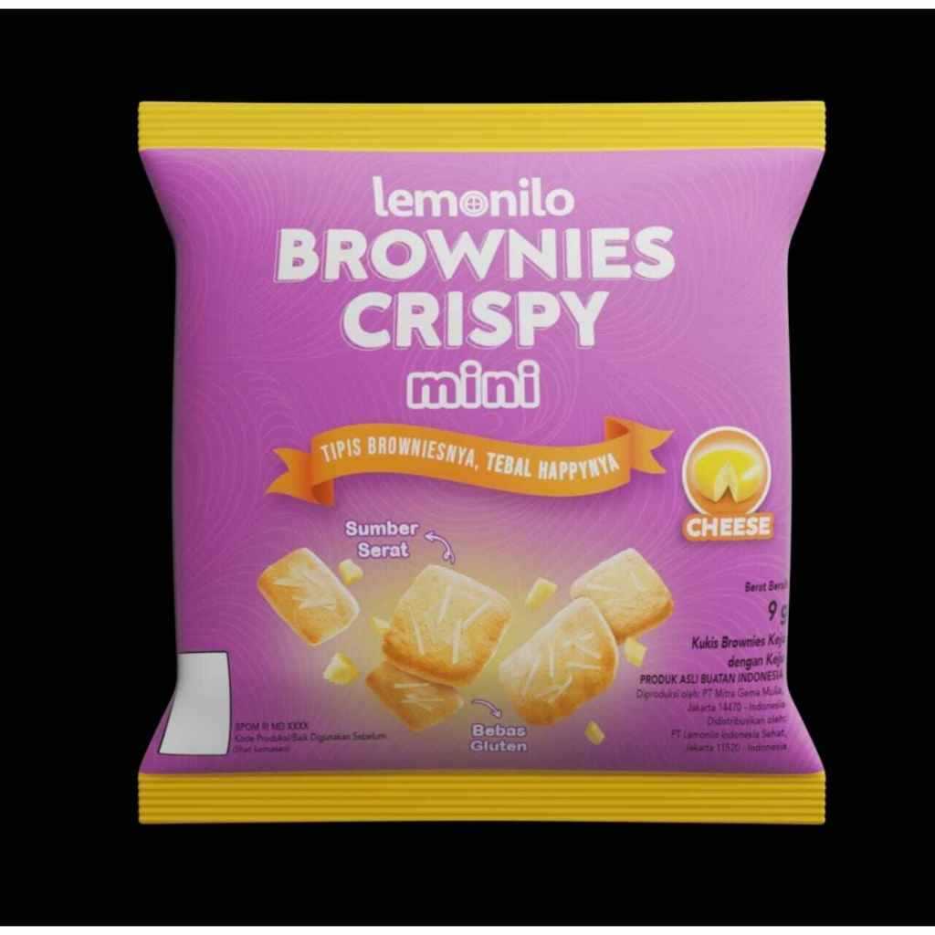 Lemonilo Brownies mini crispy renceng isi 5 x 9gr kripik brownis amanda fudgy instant savira panggan
