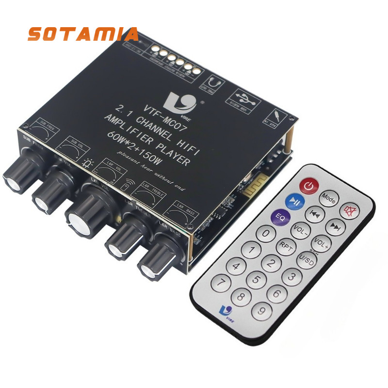 SOTAMIA TPA3116 Subwoofer Amplifier Board 150W+2x60W 2.1 annel Bluetooth Amplifiers Class D USB Ampl