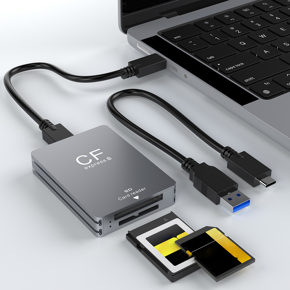 2 in 1 CFexpress Type B SD Card Reader Portable CF Express Reader USB32 10Gbps DualSlot SD Memory Ca