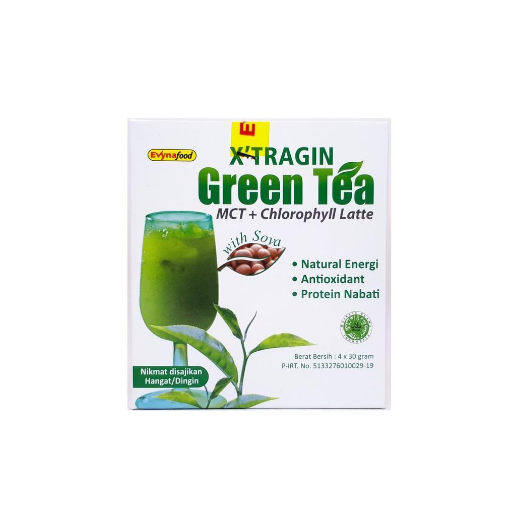 XTRAGIN GREEN TEA MCT + CHLOROPHYLL LATTE 27 GRAM - 4 SACHET