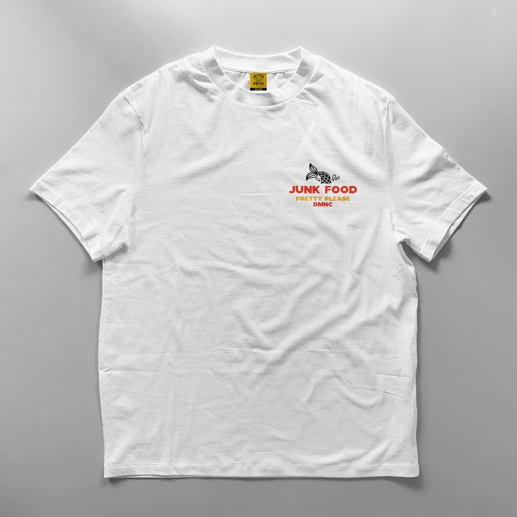 DMNC Junk Food T-Shirt Kaos Heavyweight White
