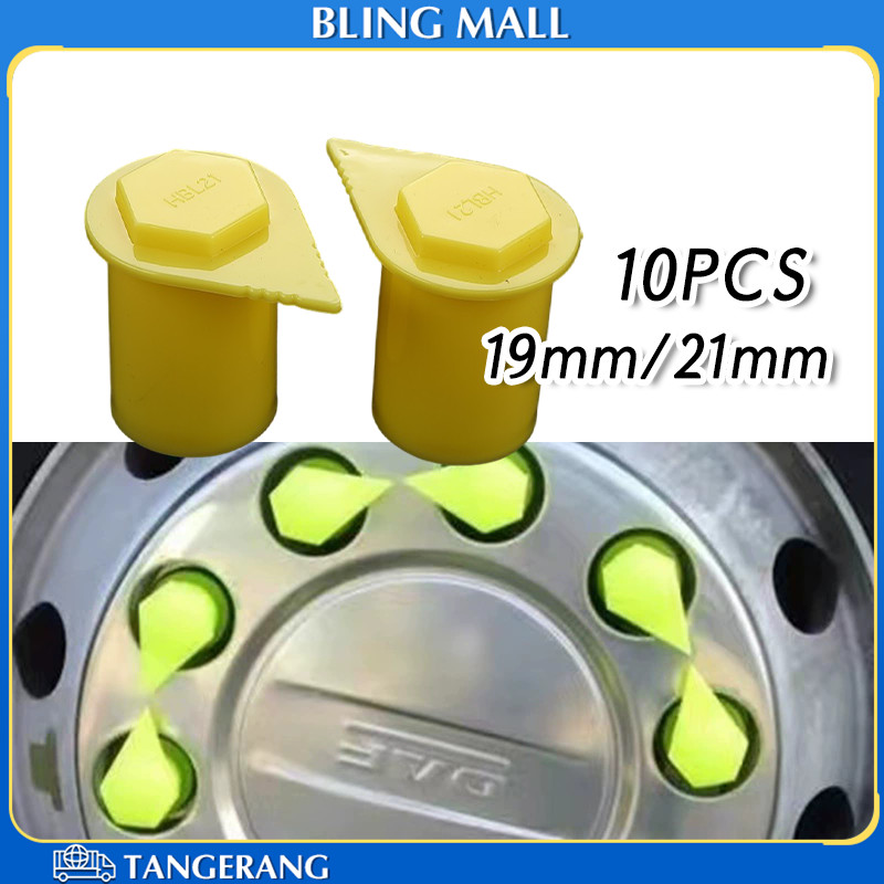 10PCS Wheel Nut Indicator 19MM 21MM Topi Tanda Pengaman Mur Baut Roda Mobil Truk Kunci Kuat Aman
