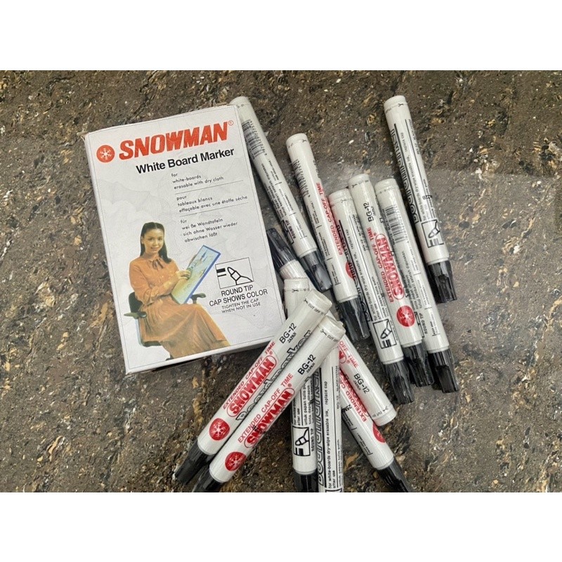 Spidol Snowman Whiteboard | Spidol Snowman ( LUSIN ) | COD Semarang