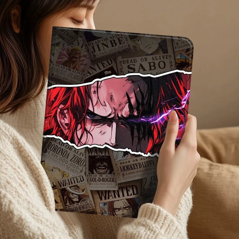 Komik One Piece Case ipad Anti Jatuh | slot stylus | Desain cantik | Beragam warna | Cocok untuk ipa