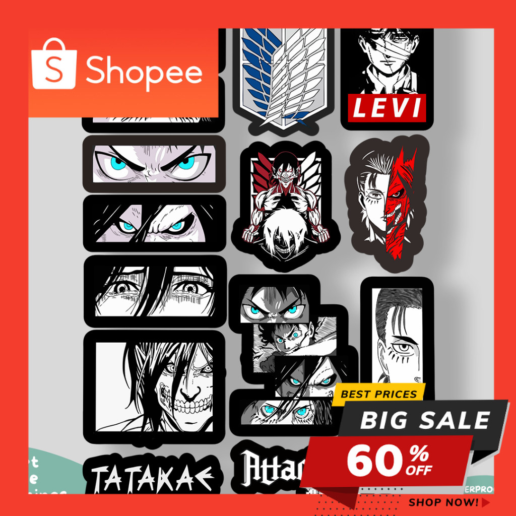 Sticker Anime Attack on Titan || Stiker Anime Anti Air
