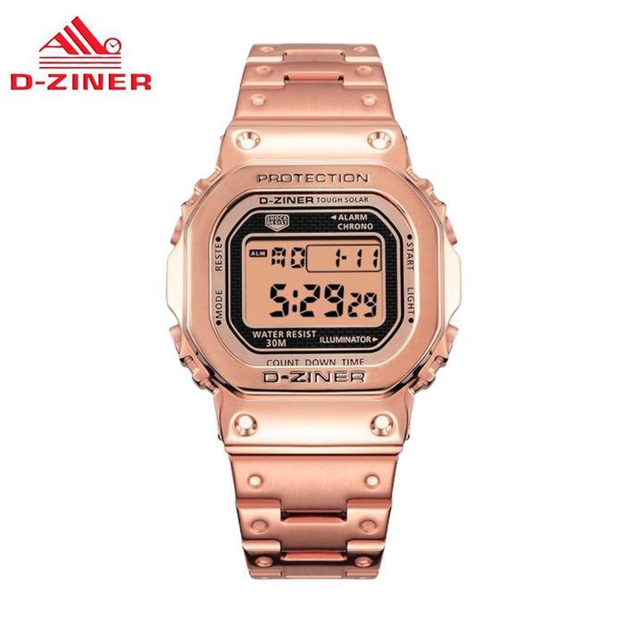 PRODUK TERLARIS Jam tangan Pria Digital ORIGINAL D Ziner 8247 Rantai Stainless Steel anti air anti k