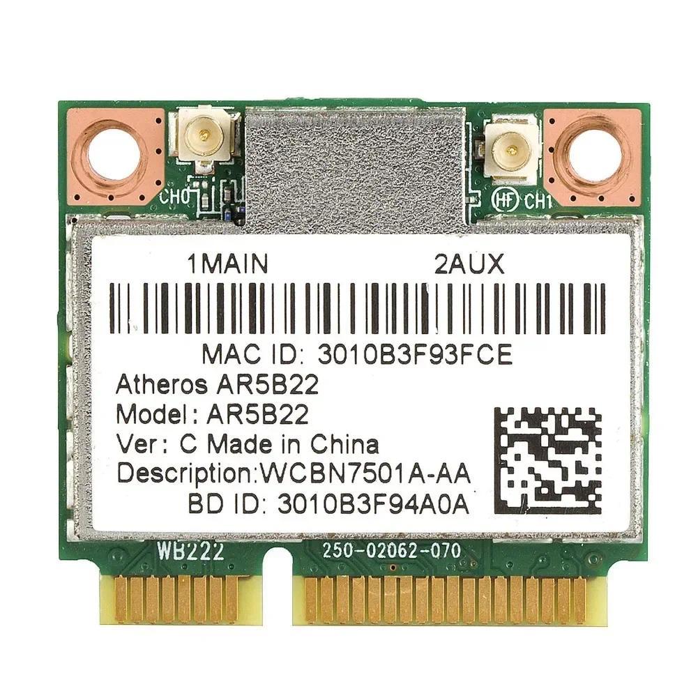 Card for Atheros AR5B22 AR9462 Dual Band 24GHz 5GHz Wireless WiFi Bluetooth Half Mini PCIe Card