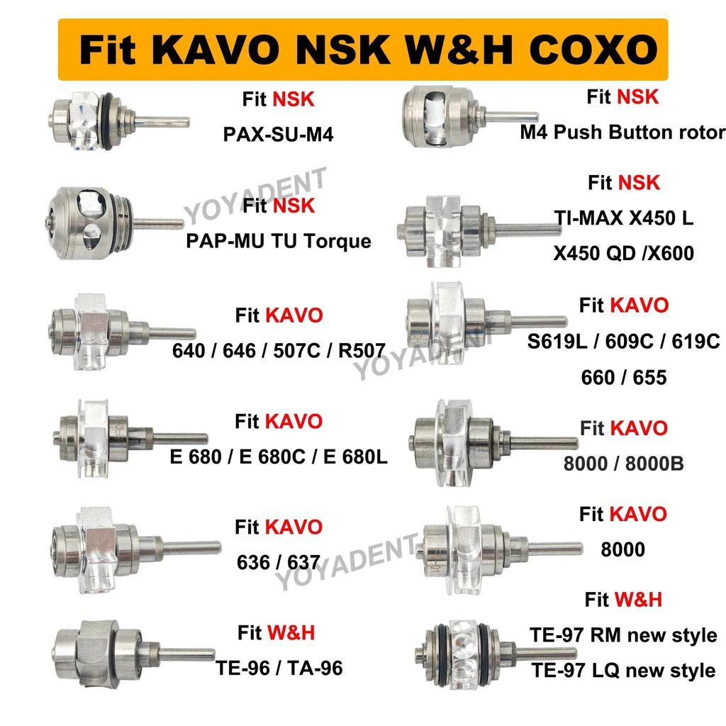Turbine Cartridge Air Rotor Fit NSK KAVO COXO High Speed Handpiece