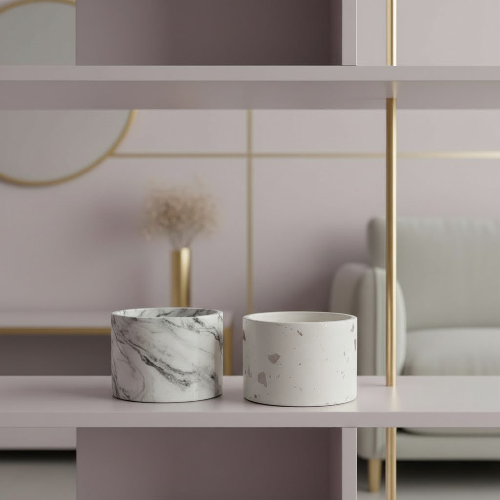 Pot Semen Mini Silinder Lurus | Concrete Cylinder Planter | Vas Sukulen Minimalis
