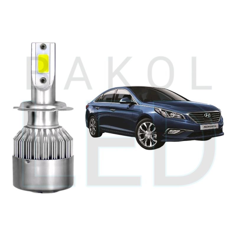 2pcs Lampu Utama Jauh LED H7 COB Mobil HYUNDAI SONATA GEN7 BL