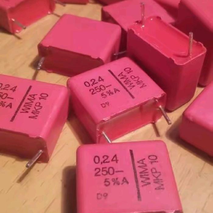 MKP10  0.24/250v 240n/250v 240n 240nf 240 nf 250v 0.24uF 5% WIMA BERKUWALITAS...