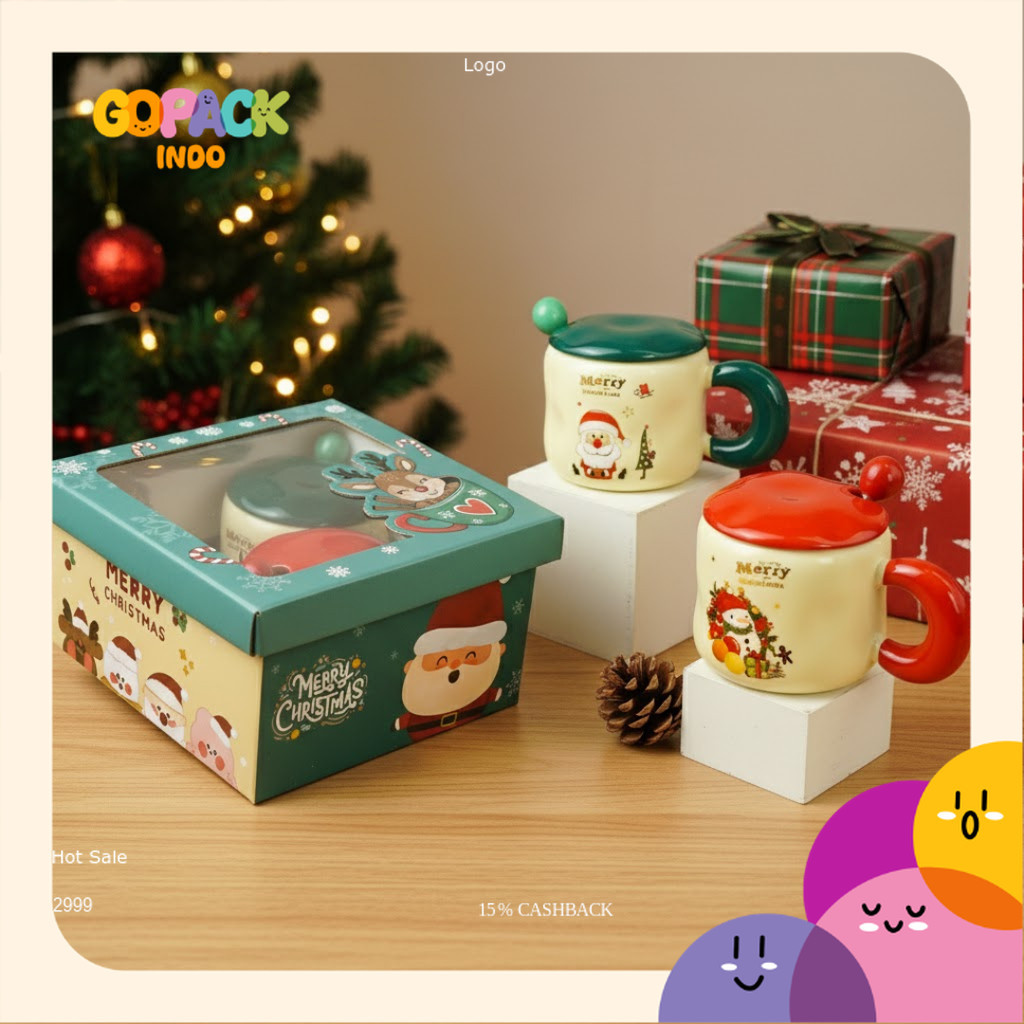 Christmas Gift Mug / Ramadan Gift / Gelas Keramik / Mug Ceramic / Coffee Cup / Hampers Natal / Gift 