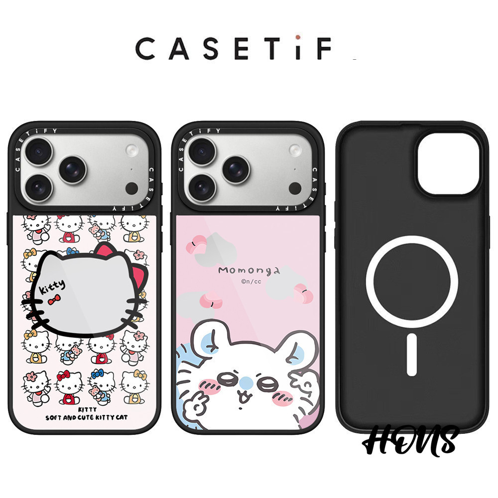 CASETiFY Official GENUINE ORIGINAL Magnetic Cute Kitty Hollow Out Avatar Mirror Phone Case For IPhon