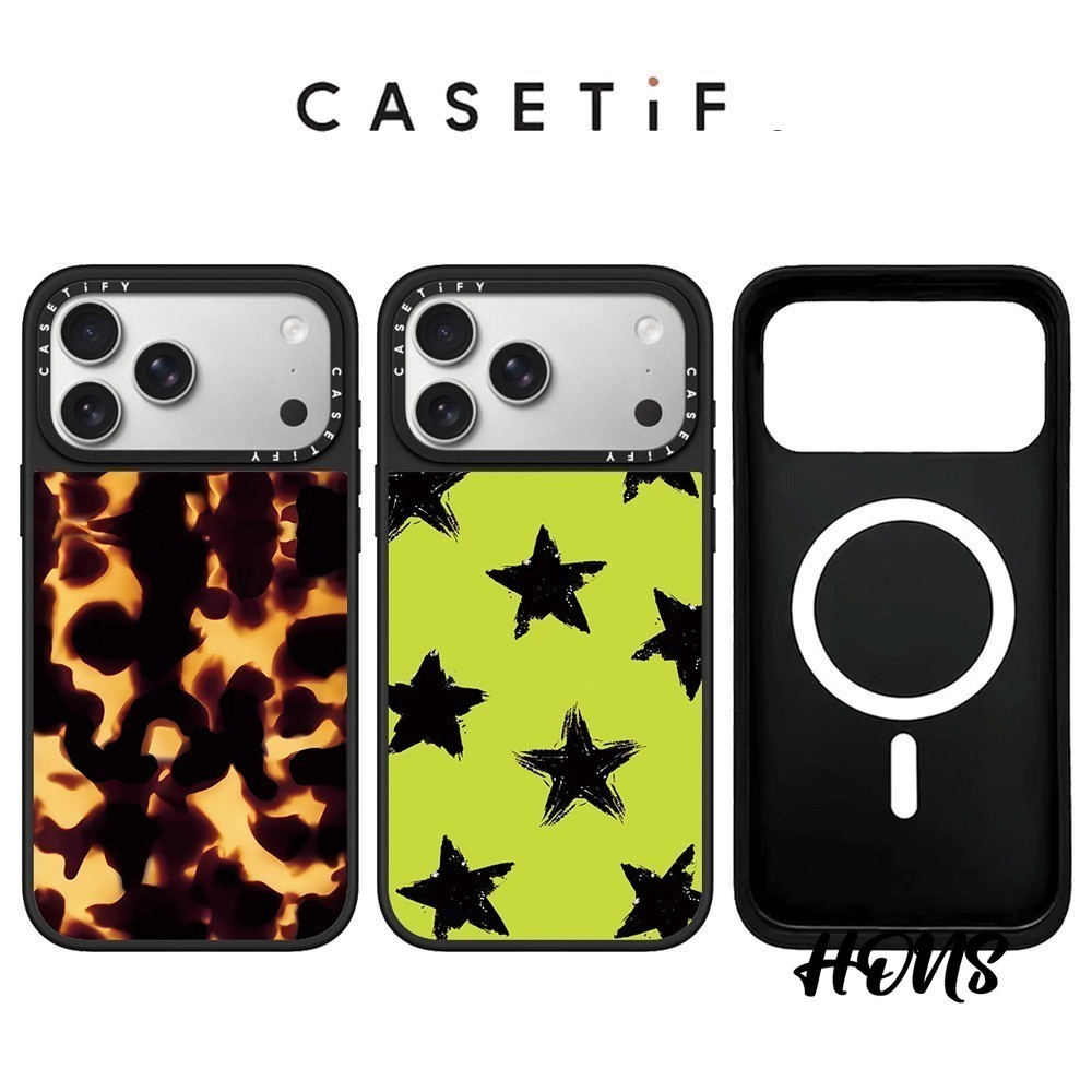 CASETiFY Official GENUINE ORIGINAL Magnetic Hawksbill Amber Flower Mirror Phone Case For IPhone 17 P