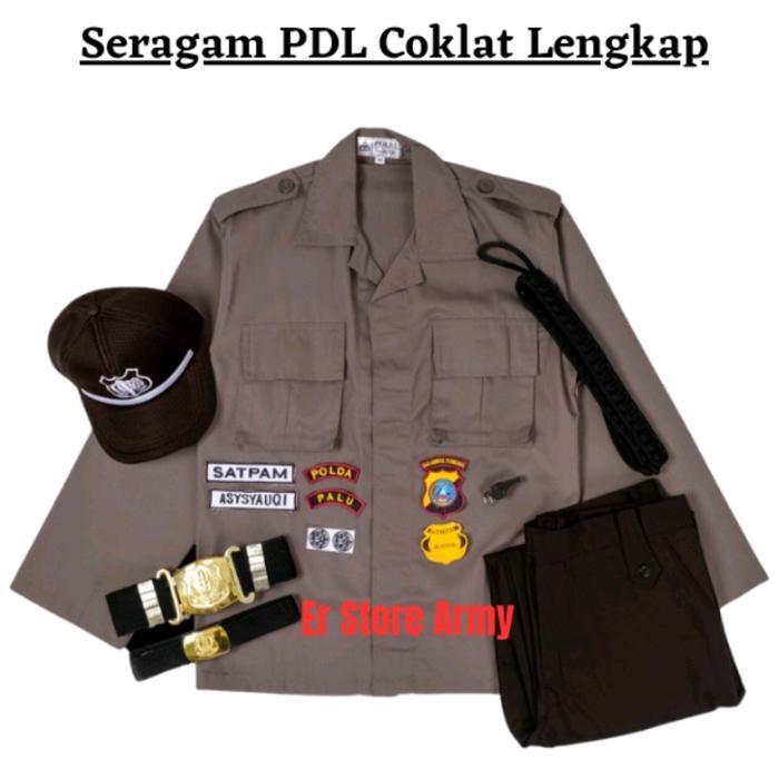 Baju Seragam PDL Coklat Satpam, setelan security setelan satpam seragam coklat satpam seragam cokkat