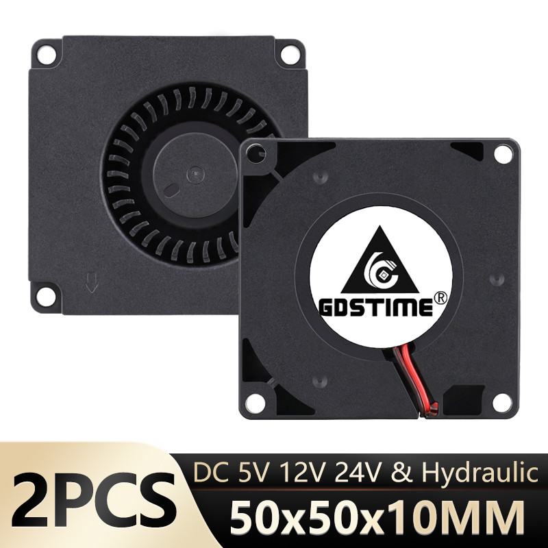 2Pcs/lot Gdstime 50mm 3D Printer Fan 5V 12V 24V 5010 Blower Fan 50mmx50mmx10mm 50mm 5cm Raal Compute