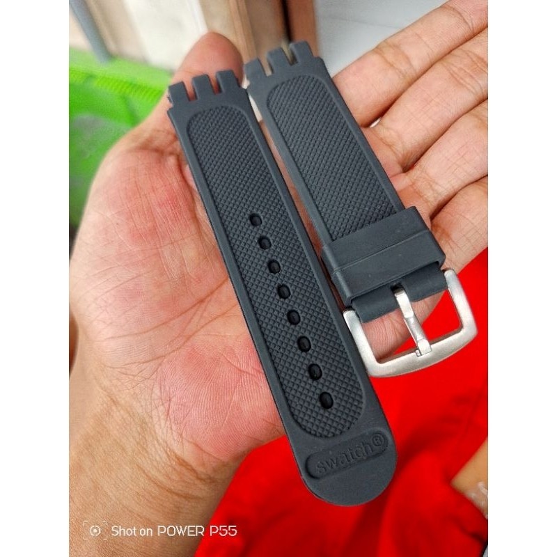 Strap Rubber Tali Jam Swatch Scuba Hitam 20mm
