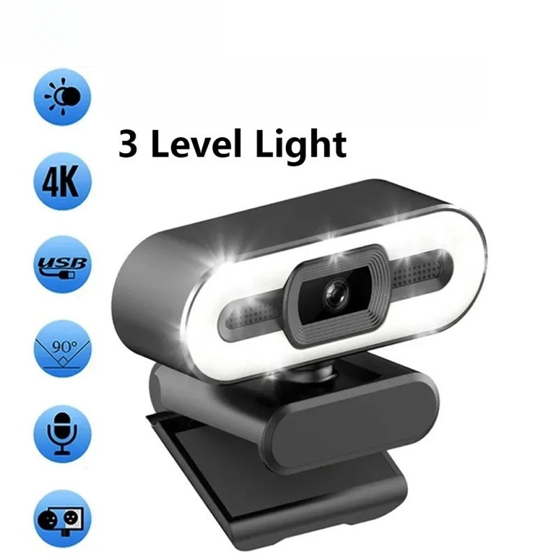 Portable Full HD 1080P 2K 4K Webcam PC Laptop Auto Focus Webcam Streaming Flexible with Microphone L