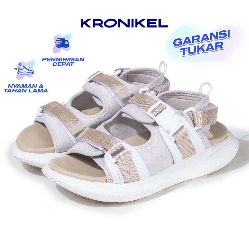 KRONIKEL Sana Sandal Tali Wanita Kasual  Gold