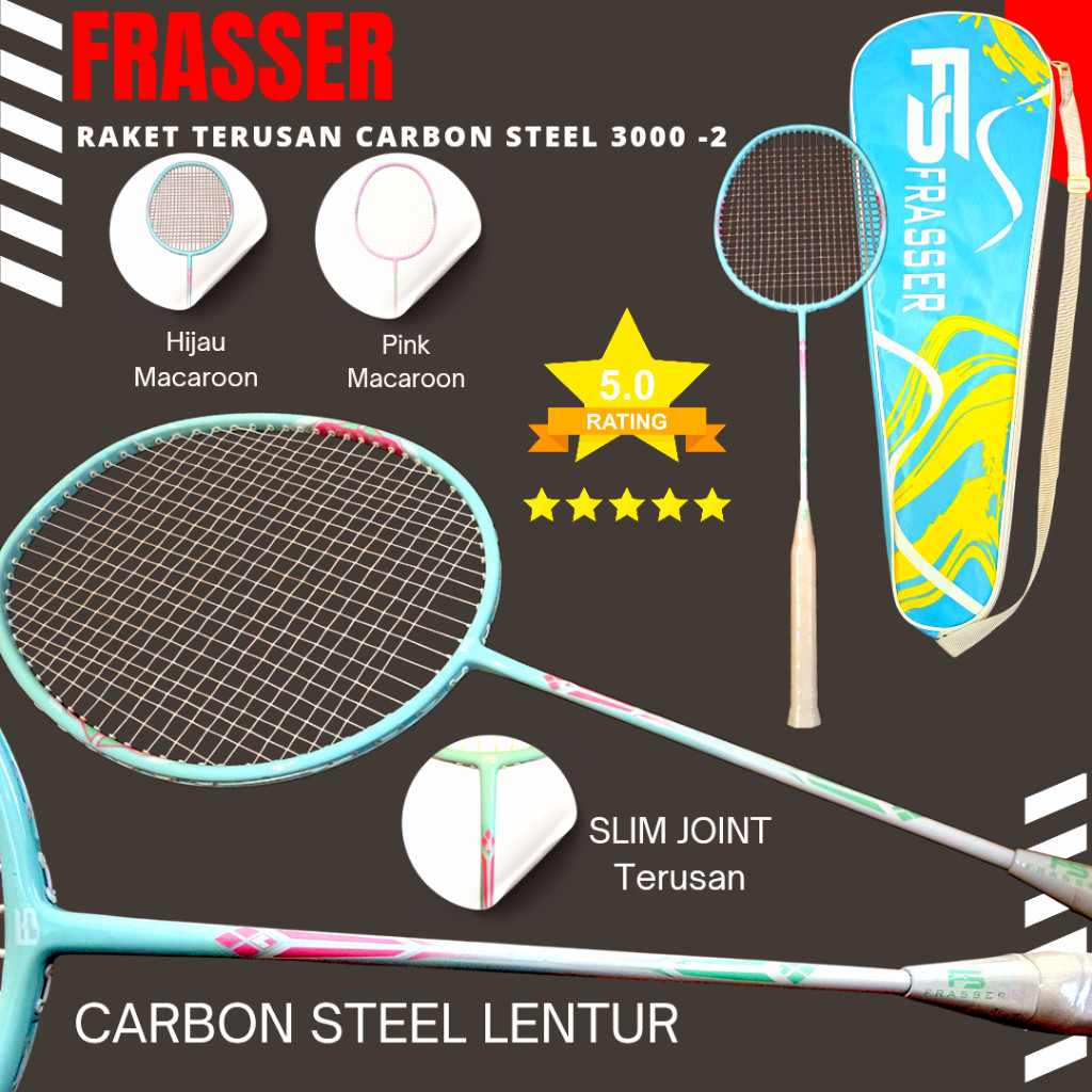 Frasser FS Raket Badminton Bulu Tangkis Alat Olahraga Berkualitas Original Termurah RBTTRS 02