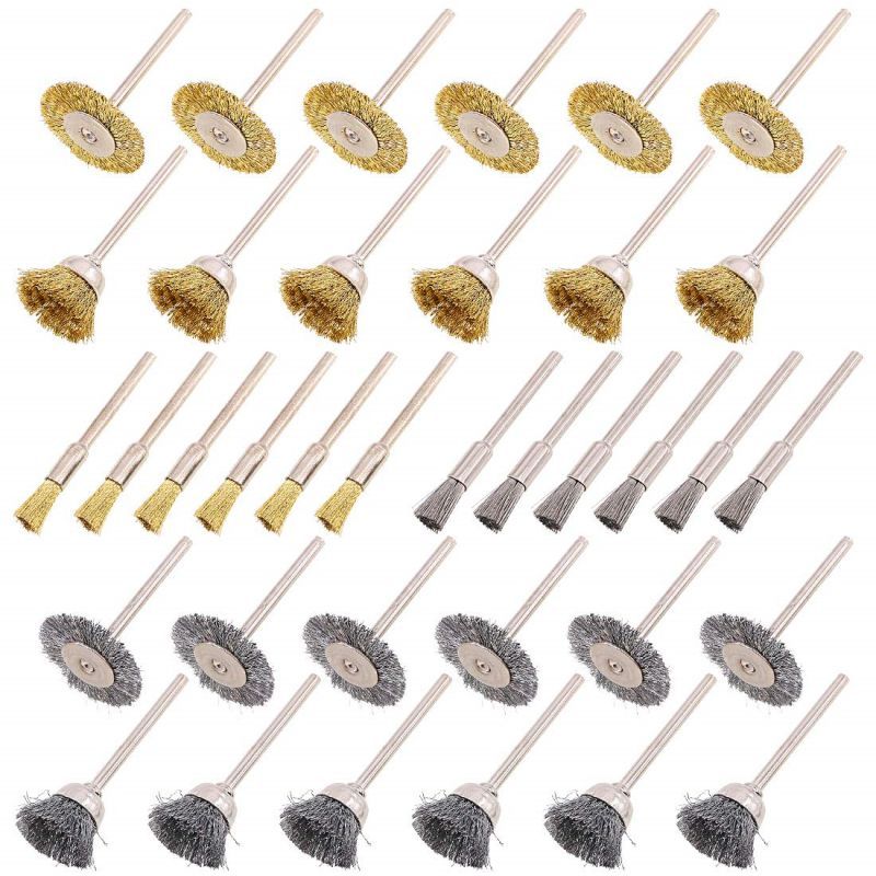 Delova 36pcs Mata Bor Sikat Kawat Baja Grinder Brush Wire Polishing Wheel Piring Kuningan Bowl T Pen