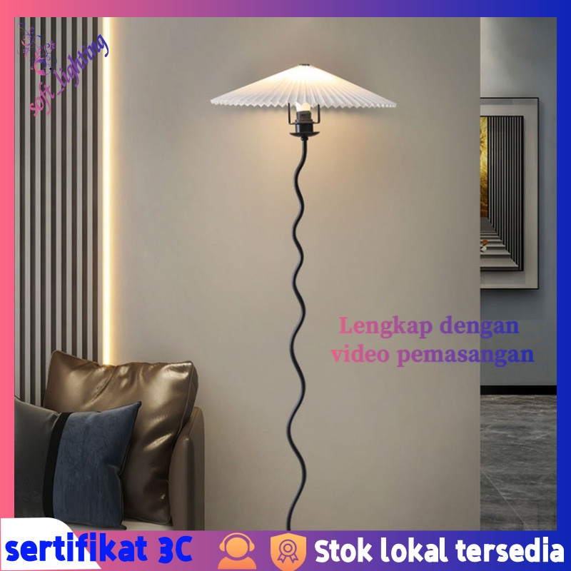 soft_lighting Lampu Lantai Berdiri Standing Lampu Hias Kamar Tidur Ruang Tamu Minimalis lampu kamar 