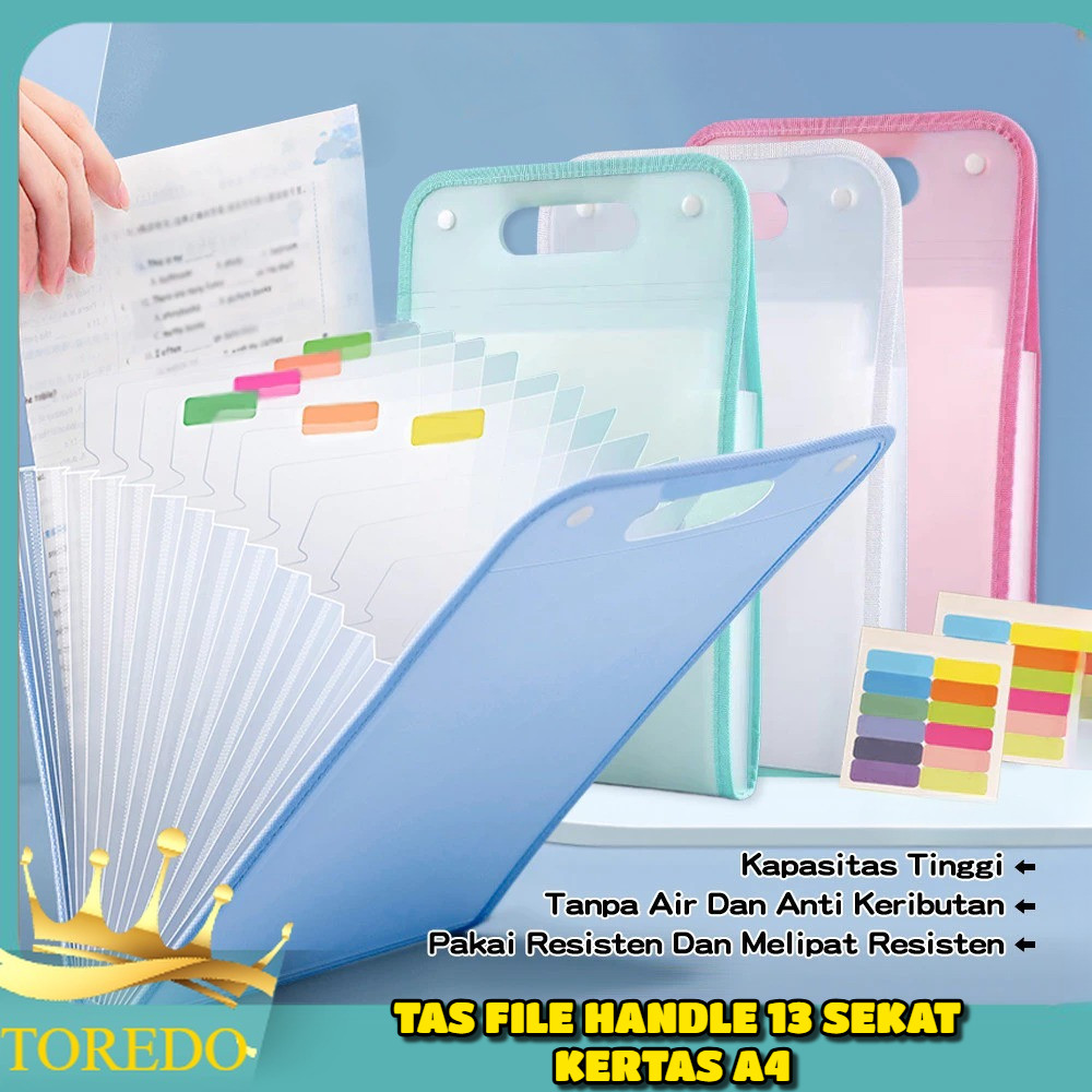 Tas File Akordeon Tas File Handle Map File Clear Holder Tas File 13 Sekat Map Dokumen