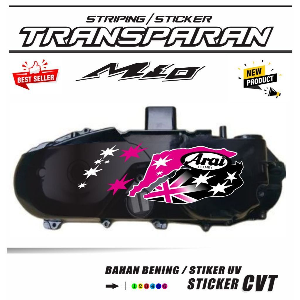 VARIASI STICKER VARIASI ALL CVT MIO OLD MIO SPORTY MIO M3 MIO J / GT STICKER TRANSPARAN CVT / ALL MI
