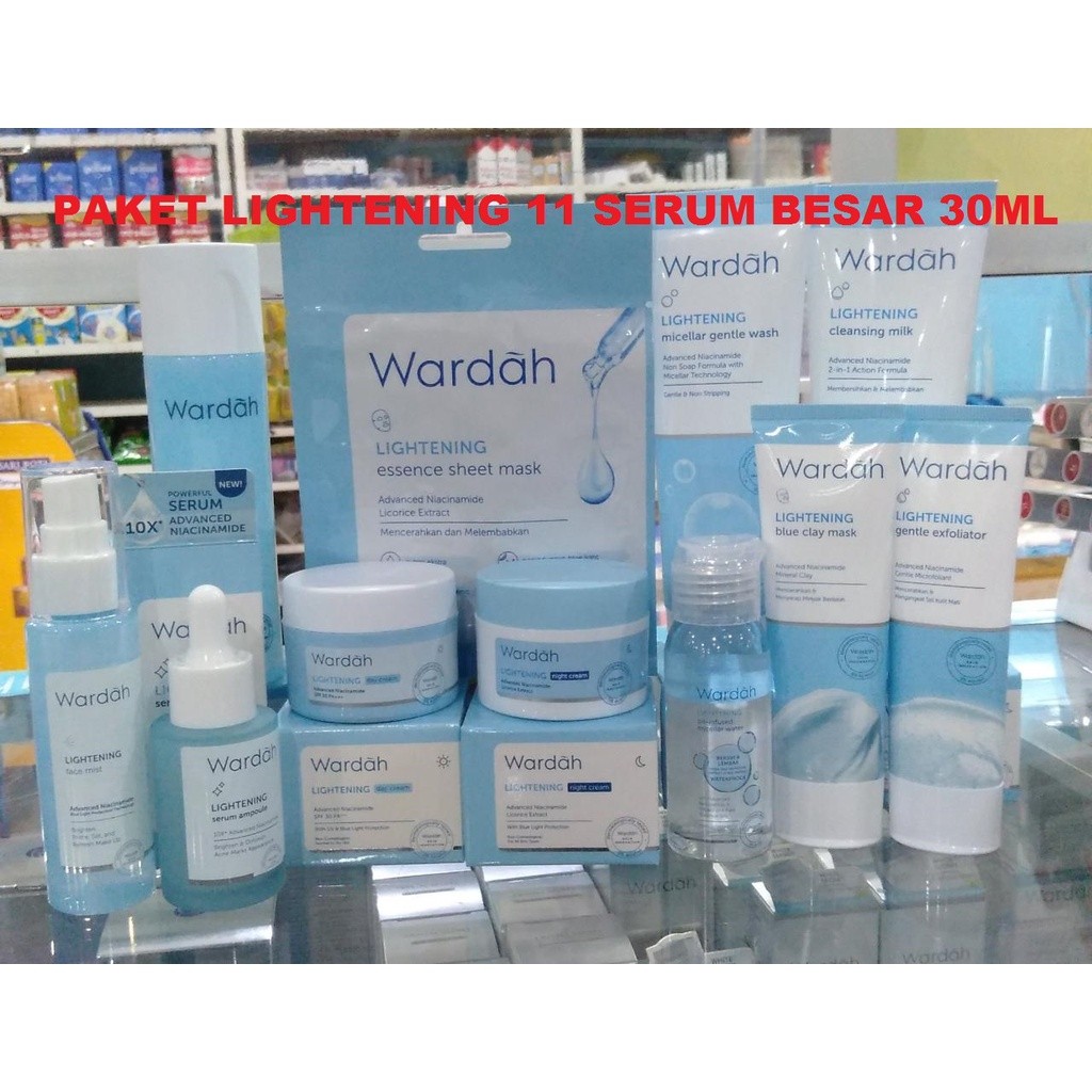 Wardah Paket Lightening Murah(serum sudah kemasan baru ya)