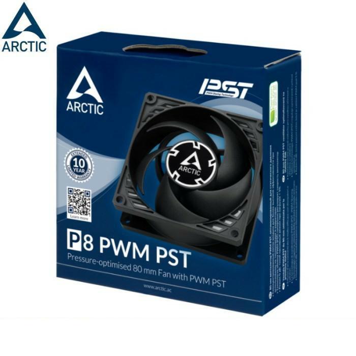 ARCTIC P8 PWM PST Single Pack - Pressure-optimised 80mm/8cm Fan with PWM