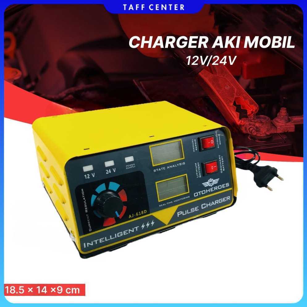 OTOHEROES Charger Aki Mobil Intelligent Battery Charger 12V/24V - AJ-618D