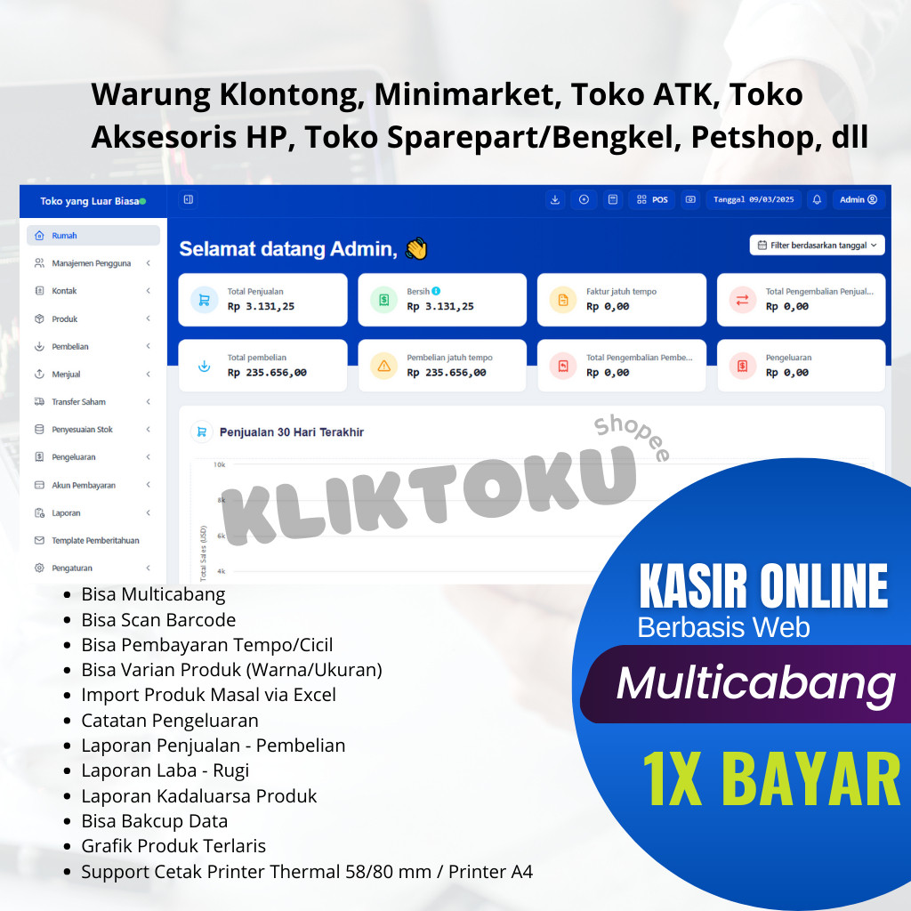 Software Kasir Toko Web Online/Software Kasir HP/Software Kasir Apotek/Software Kasir Multicabang/Ap