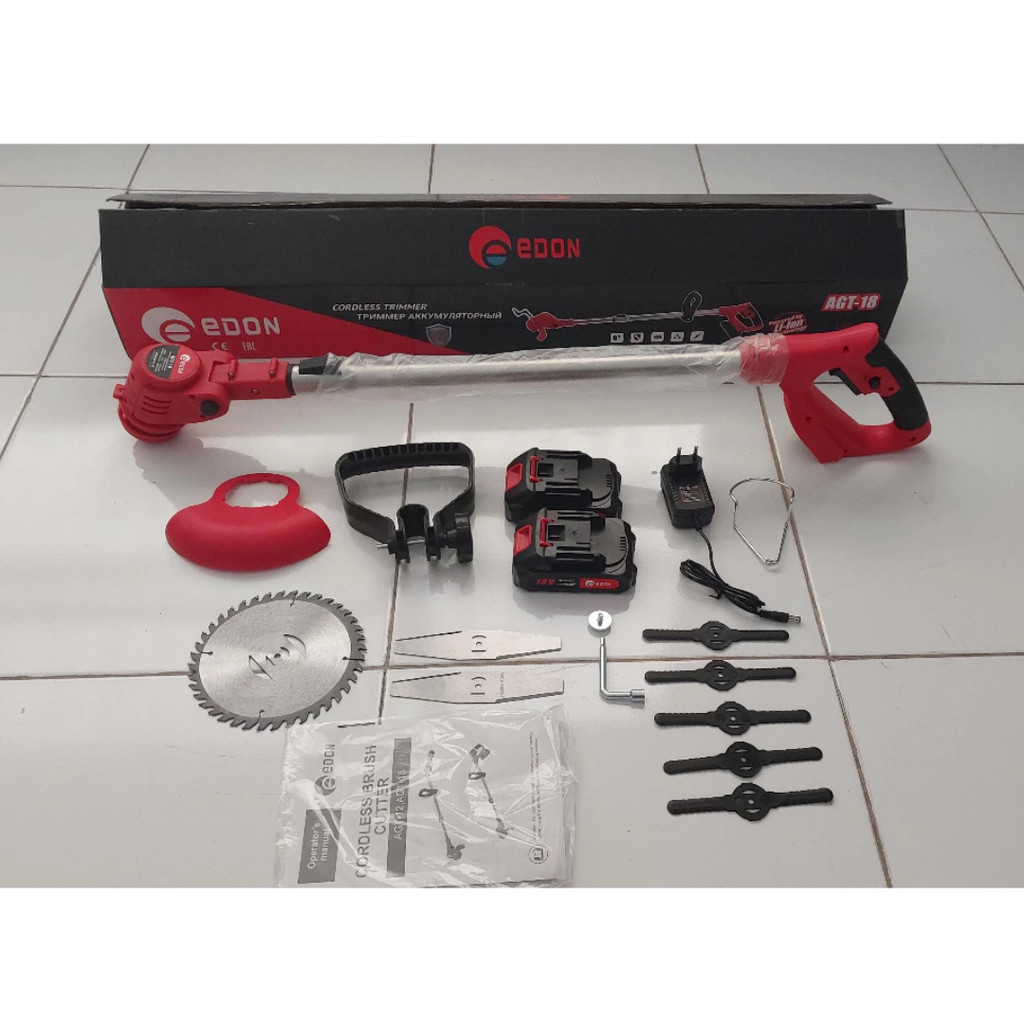EDON Mesin Potong Rumput AGT-18 Mesin Pemotong Rumput Cordless