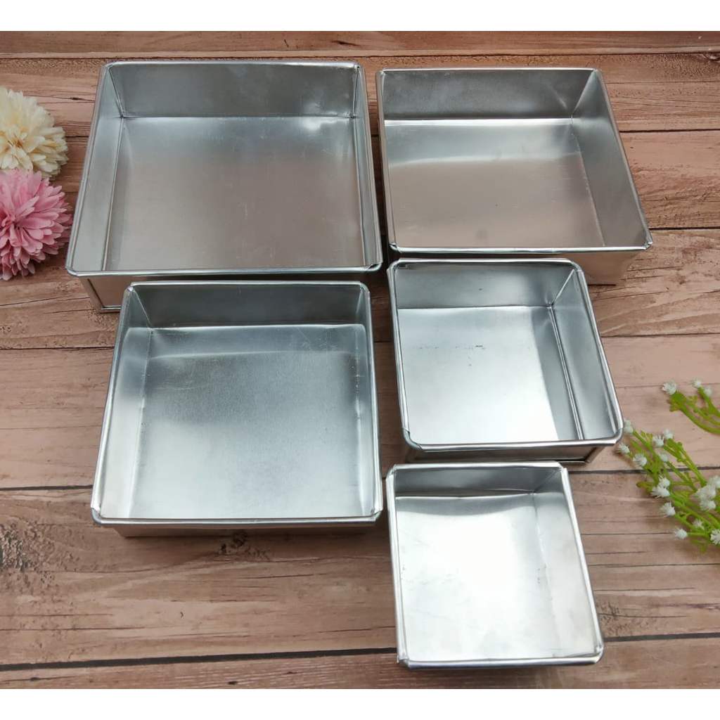 Loyang Kotak Square / Loyang Brownies Bolu Kukus Lapis Legit / Loyang Kue Aluminium