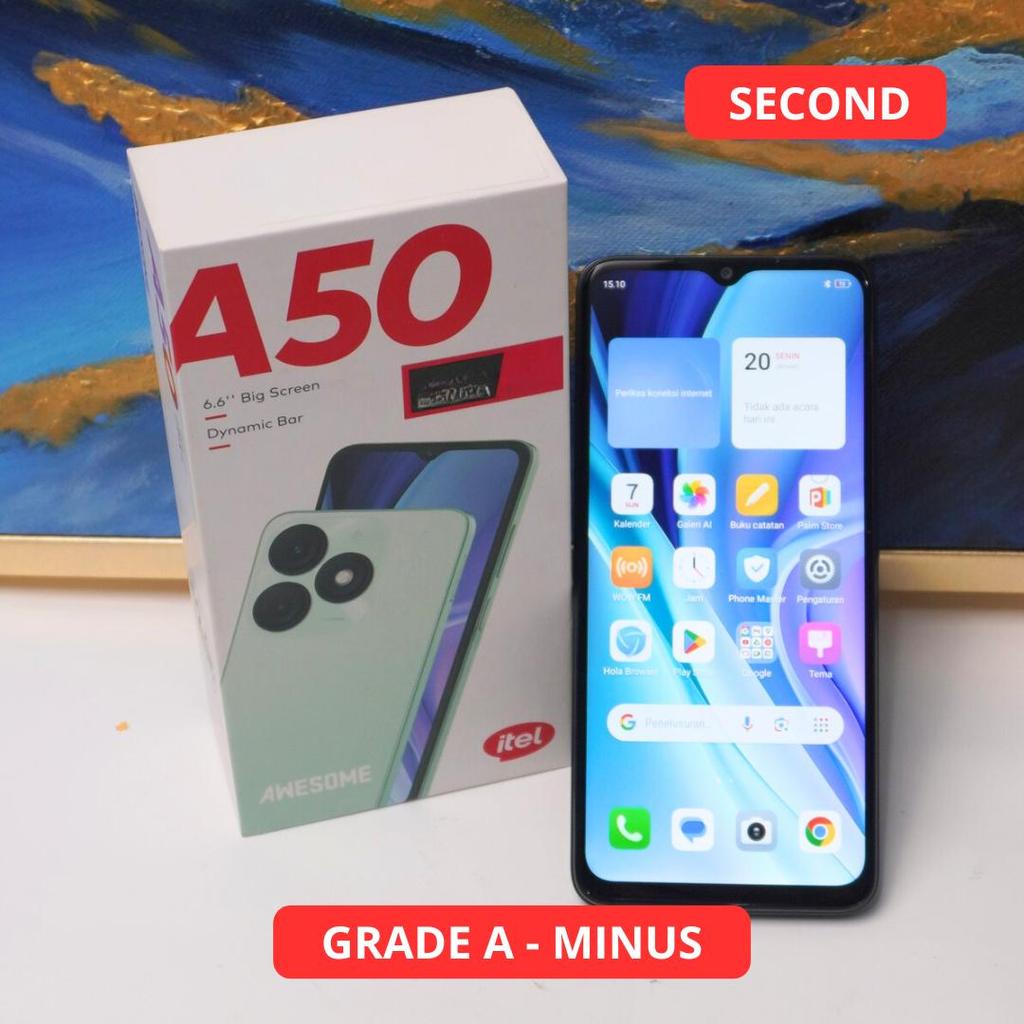 ITEL A50 3/64 GB GRADE A - MINUS HP SECOND ORIGINAL SINAR MUTIARA CELL