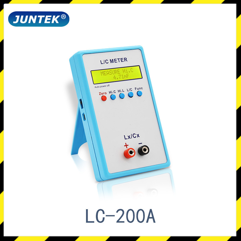 JUNTEK LC-200A Digital LCD Capacitance  Inductance Meter  LC Meter 1pF-100mF 1uH-100H