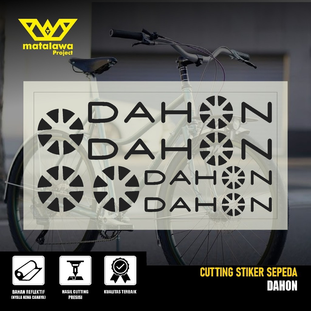 Sticker stiker cutting frame seli sepeda lipat dahon