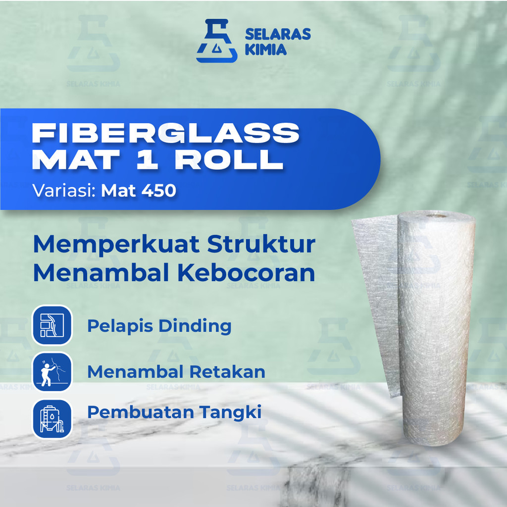 Serat Fiber Aquaproof - Fiberglass Matt - Fiber Glass Mat 1 Roll