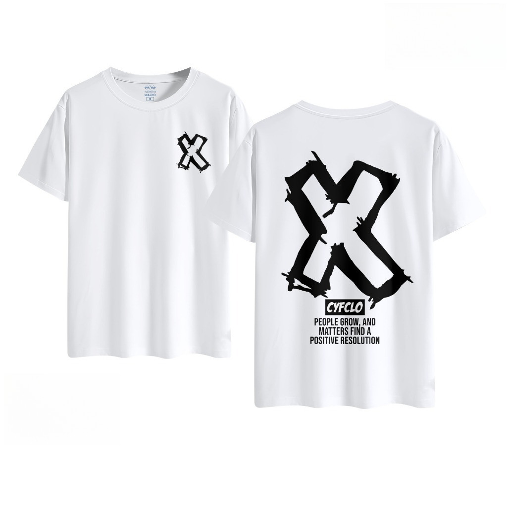 COD (Dikirim dalam 24 jam)MIEMIE.Kaos netral Katun Tebal 24s Desain tahan lama I CZ805 Cyfclo X Warn