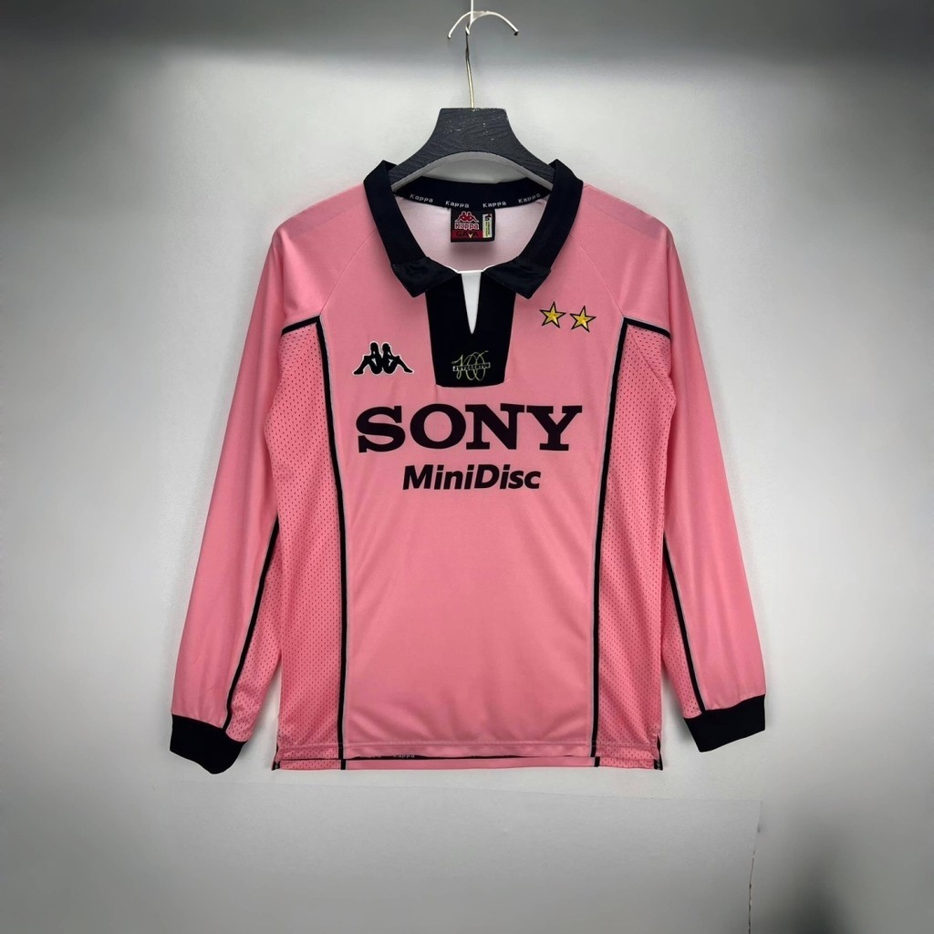 Jersey Kustom Bordir Olahraga Seragam Sepak Bola Jersey Peringatan Klasik Retro Juventus 97/98