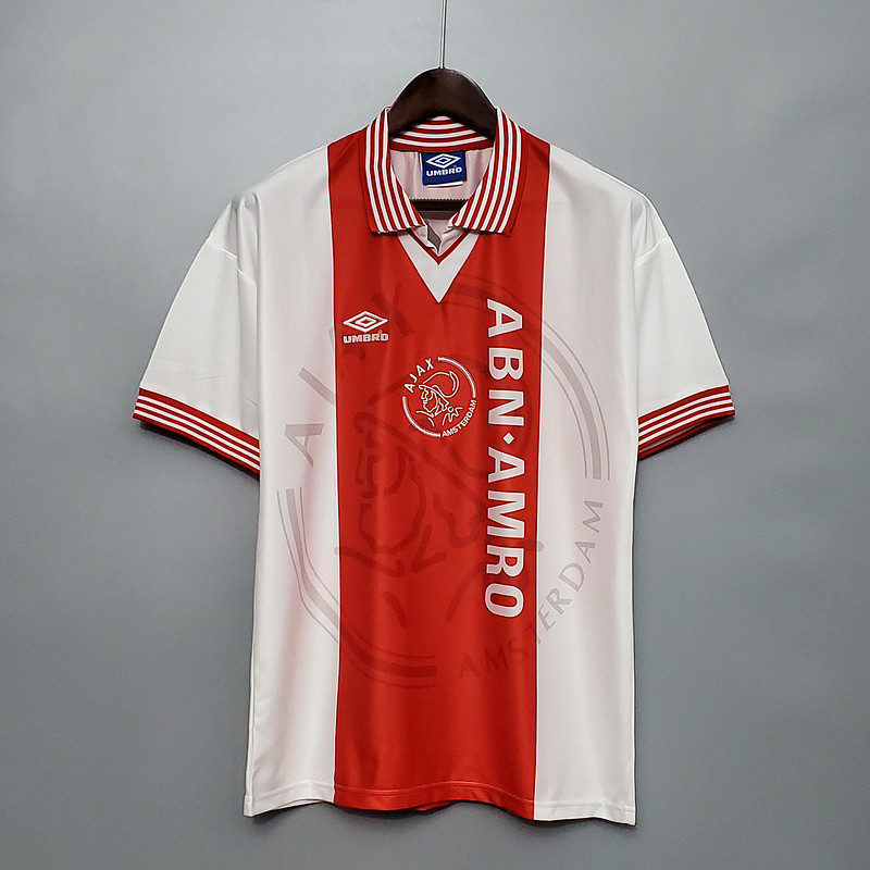 Jersey Retro Ajax 95/96 home a92 Bola Retro football T shirt pria
