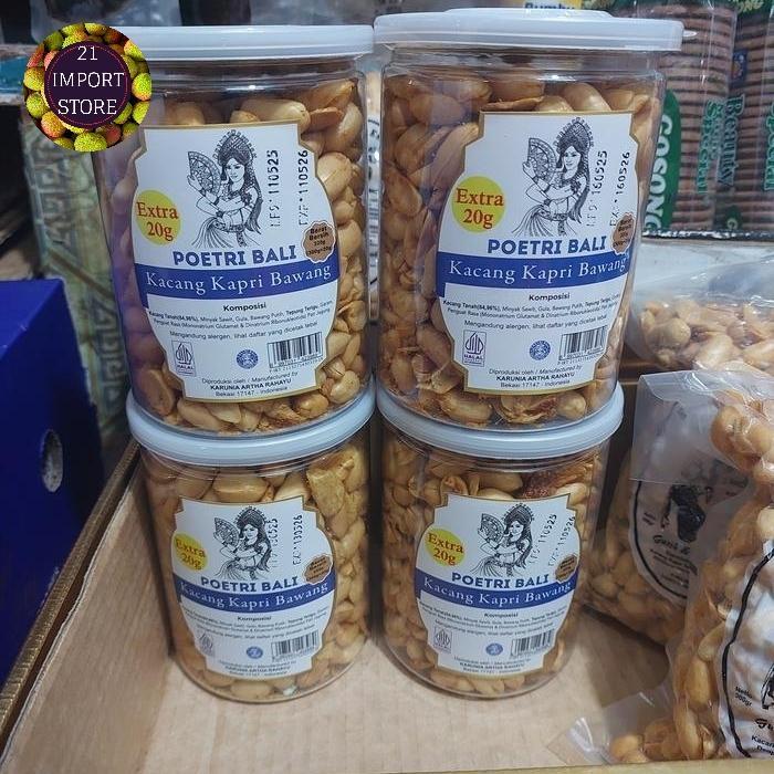 Kacang Kapri Bawang Poetri Bali Toples 300+20gram | 1 Toples