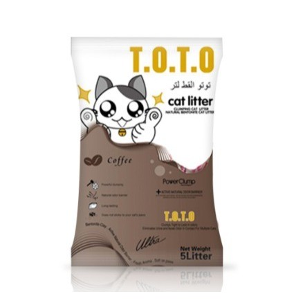 Pasir Kucing Gumpal Wangi Toto 5L pasir kucing