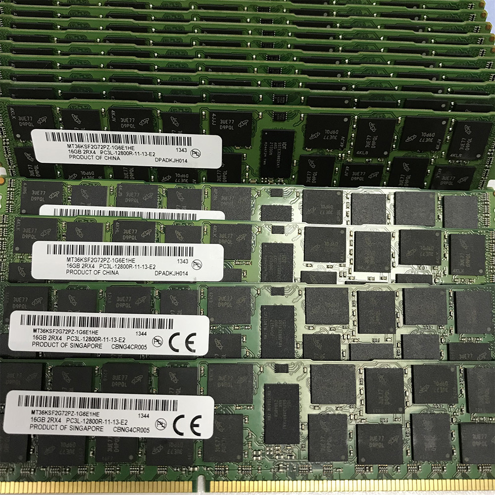 1PCS  MT36KSF2G72PZ-1G6E1HE RAM 16GB 16G 2RX4 PC3L-12800R DDR3L 1600 Server Memory High Quality Fast