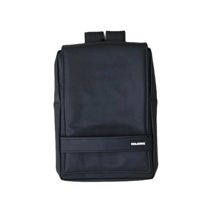 SAVAGE PHOENIX Ransel Backpack Laptop Super Slim Pria Wanita Sekolah Kerja Kuliah Hitam - Black
