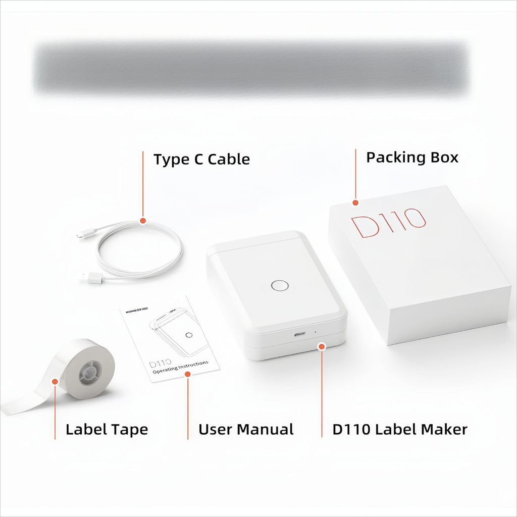 D110 Mini Portable Thermal Printer Inkless Pocket Bluetooth Label Printer Adhesive AntiOil UV for Mo
