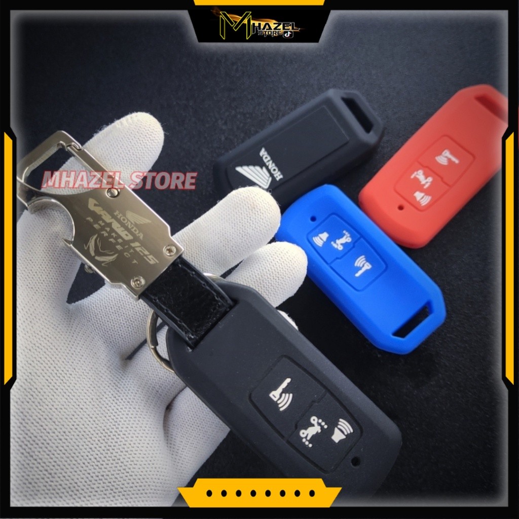 gantungan kunci plus case cover silikon remote motor honda vario 125