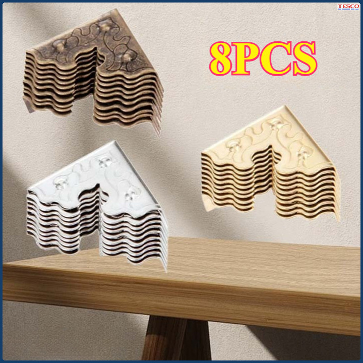 8pcs/1set Siku Sudut Meja Pelindung Pelindung Siku Box Besi Pelindung Siku Meja Siku Pelindung