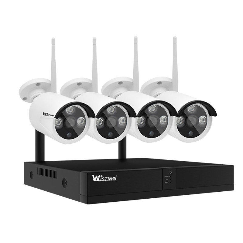 WIstino 4CH CCTV Outdoor Wifi NVR Kit Motion Detection IP Camera Night Vision Wireless CCTV Surveill