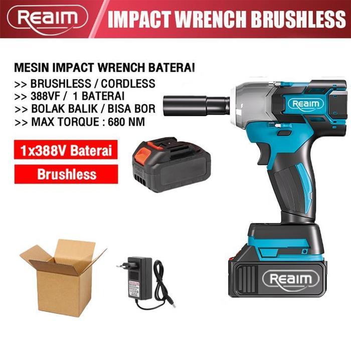 ImpactElectric  Wrench cordless mesin pembuka baut ban bor mesin impact buka baut Cordless  Recharge